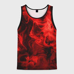 Майка-безрукавка мужская Красный дым, цвет: 3D-черный