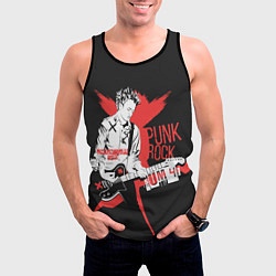 Майка-безрукавка мужская Punk-rock, цвет: 3D-черный — фото 2