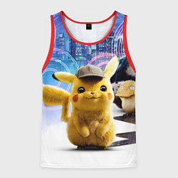 Мужская майка без рукавов Детектив Пикачу
