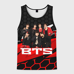Майка-безрукавка мужская BTS, цвет: 3D-черный