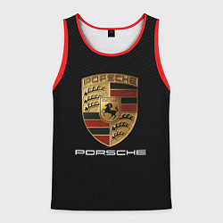 Майка-безрукавка мужская PORSCHE, цвет: 3D-красный