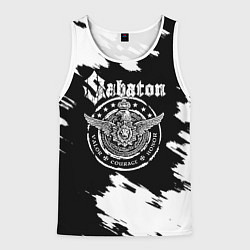 Майка-безрукавка мужская Sabaton, цвет: 3D-белый