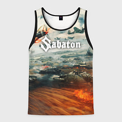 Майка-безрукавка мужская Sabaton, цвет: 3D-черный
