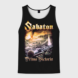 Майка-безрукавка мужская SABATON, цвет: 3D-черный
