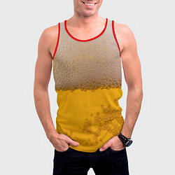 Майка-безрукавка мужская Пиво, цвет: 3D-красный — фото 2