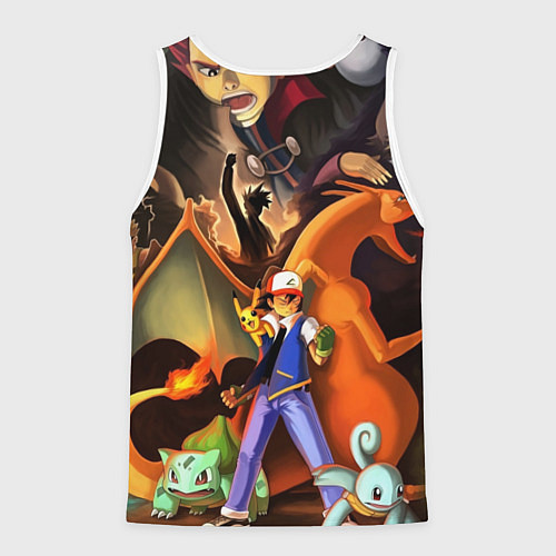 Мужская майка без рукавов POKEMON / 3D-Белый – фото 2