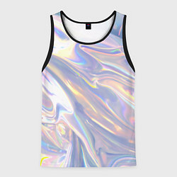 Майка-безрукавка мужская Фольга, цвет: 3D-черный