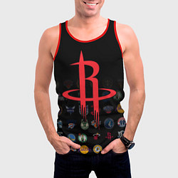 Майка-безрукавка мужская Houston Rockets 2, цвет: 3D-красный — фото 2