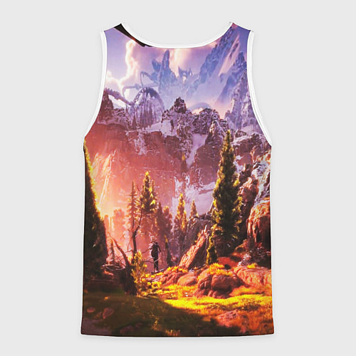 Мужская майка без рукавов Horizon Zero Dawn / 3D-Белый – фото 2