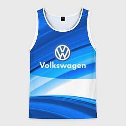 Майка-безрукавка мужская Volkswagen, цвет: 3D-белый