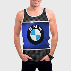 Майка-безрукавка мужская BMW, цвет: 3D-белый — фото 2