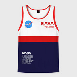 Майка-безрукавка мужская NASA, цвет: 3D-красный