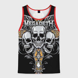 Майка-безрукавка мужская Megadeth, цвет: 3D-красный