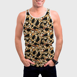Майка-безрукавка мужская Versace Леопардовая текстура, цвет: 3D-белый — фото 2