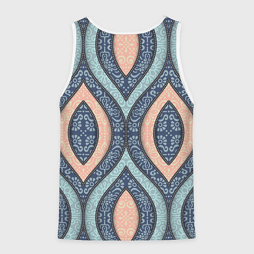 Мужская майка без рукавов Восточный орнамент / 3D-Белый – фото 2