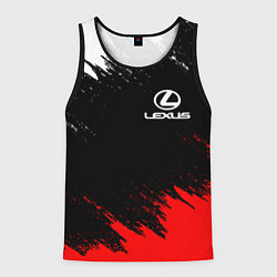 Майка-безрукавка мужская LEXUS, цвет: 3D-черный