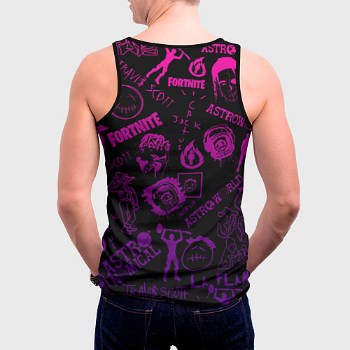 Мужская майка без рукавов TRAVIS SCOTT X FORTNITE / 3D-Черный – фото 4