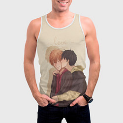 Майка-безрукавка мужская Love, цвет: 3D-белый — фото 2