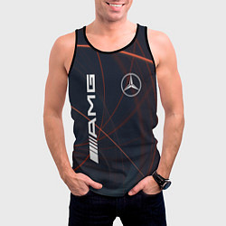 Майка-безрукавка мужская MERCEDES-BENZ AMG, цвет: 3D-черный — фото 2