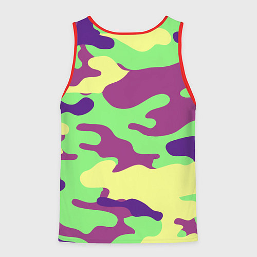 Мужская майка без рукавов Камуфляж / 3D-Красный – фото 2