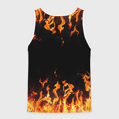 Мужская майка без рукавов FIRE ОГОНЬ / 3D-Белый – фото 2