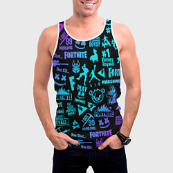 Майка-безрукавка мужская FORTNITE, цвет: 3D-белый — фото 2