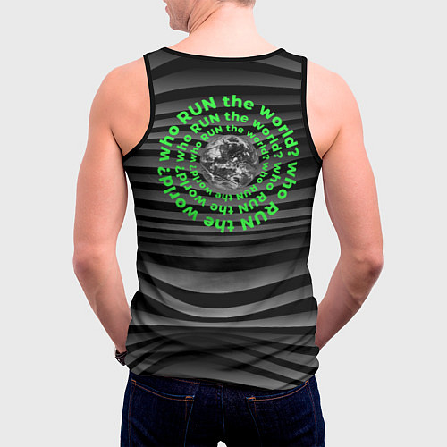 Мужская майка без рукавов Russia Running / 3D-Черный – фото 4