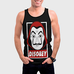 Майка-безрукавка мужская Disobey, цвет: 3D-черный — фото 2