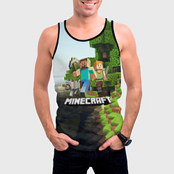 Майка-безрукавка мужская Minecraft, цвет: 3D-черный — фото 2