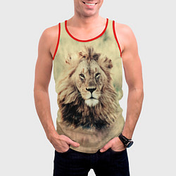 Майка-безрукавка мужская Lion King, цвет: 3D-красный — фото 2