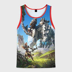 Майка-безрукавка мужская HORIZON ZERO DAWN, цвет: 3D-красный