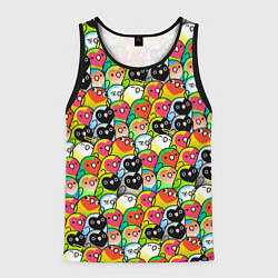 Майка-безрукавка мужская Папуги, цвет: 3D-черный