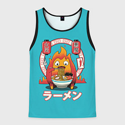 Мужская майка без рукавов Calcifer & ramen