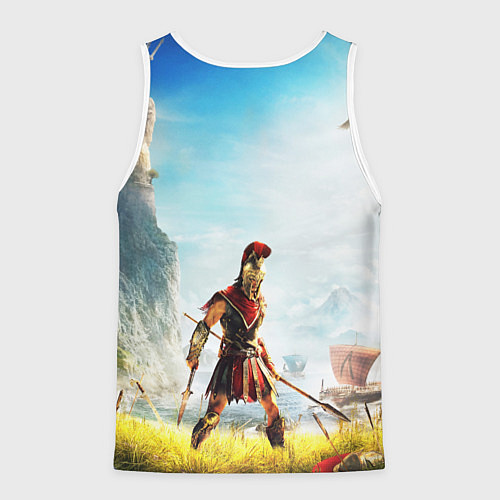 Мужская майка без рукавов AssassinS Creed Origins odyssey / 3D-Белый – фото 2