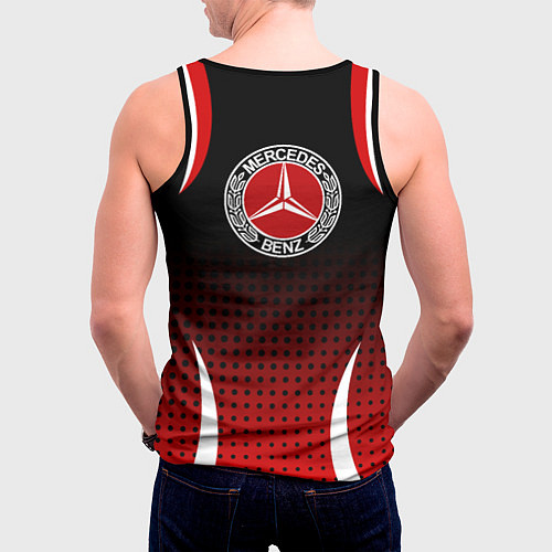 Мужская майка без рукавов Mercedes-Benz / 3D-Черный – фото 4