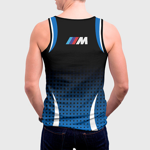 Мужская майка без рукавов BMW / 3D-Черный – фото 4
