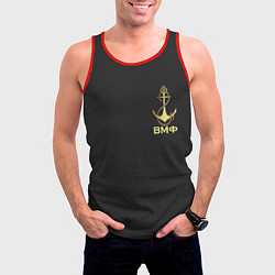 Майка-безрукавка мужская ВМФ С праздником, цвет: 3D-красный — фото 2