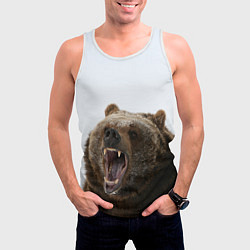 Майка-безрукавка мужская Bear, цвет: 3D-белый — фото 2