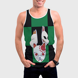 Майка-безрукавка мужская Падшие ученики, выживший лис, цвет: 3D-белый — фото 2