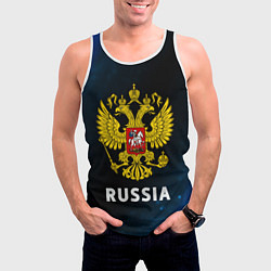 Майка-безрукавка мужская RUSSIA РОССИЯ, цвет: 3D-белый — фото 2