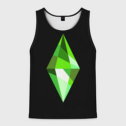 Майка-безрукавка мужская The Sims Plumbob, цвет: 3D-черный