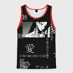 Майка-безрукавка мужская Аниме девушка, цвет: 3D-красный