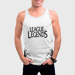 Майка-безрукавка мужская League of legends, цвет: 3D-белый — фото 2