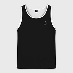 Мужская майка без рукавов Минимализм котик