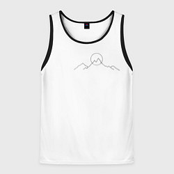 Мужская майка без рукавов Минимализм силуэт горы
