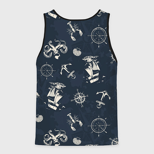 Мужская майка без рукавов Nautical art / 3D-Черный – фото 2