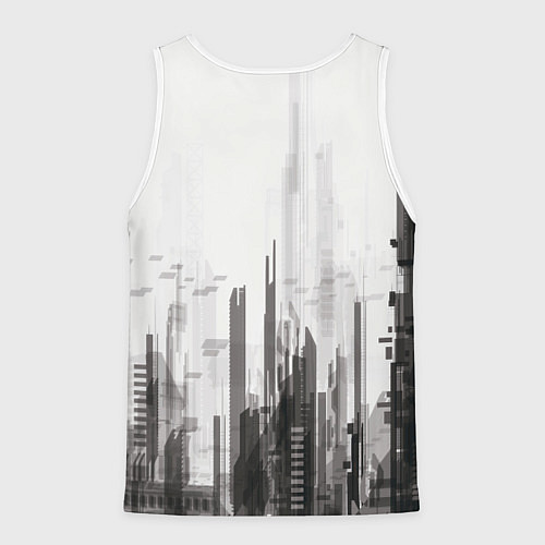 Мужская майка без рукавов Cyberpunk 2077 Arasaka / 3D-Белый – фото 2