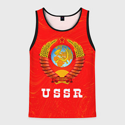Майка-безрукавка мужская USSR СССР, цвет: 3D-черный