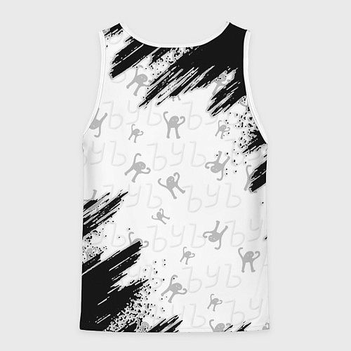 Мужская майка без рукавов ЪУЪ СЪУКА / 3D-Белый – фото 2