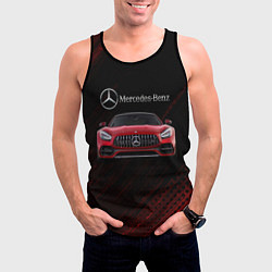 Майка-безрукавка мужская Mercedes Benz AMG, цвет: 3D-черный — фото 2
